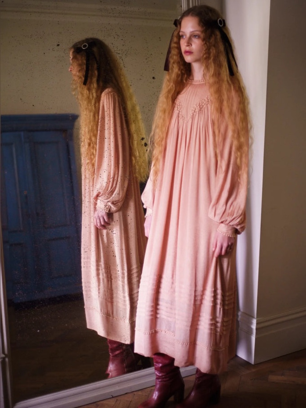 FAUNE Celia Dress Vintage Rose S